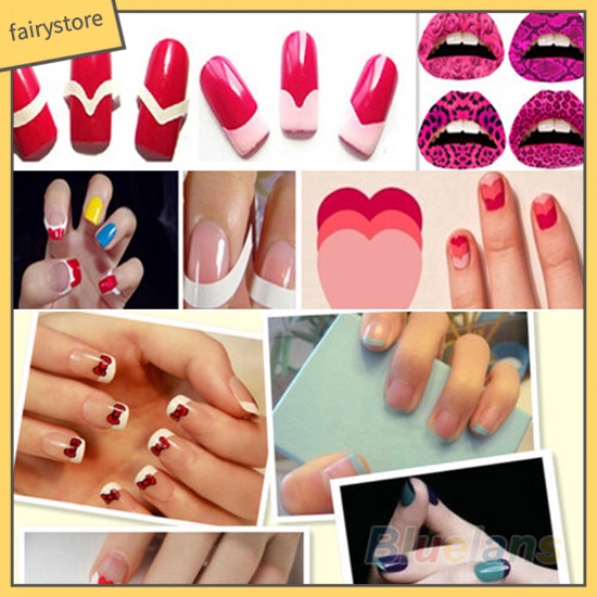 [Hàng mới về] 48 Miếng dán tạo hình 18 kiểu trang trí móng nghệ thuật tiện dụng
