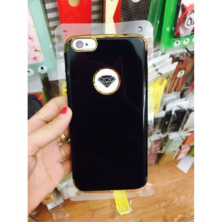 Ốp silicon đen bóng mạ 2 đầu IPhone 7 Iphone 8 hãng