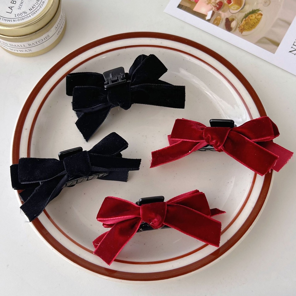 Kẹp Tóc Nữ Hình Nơ Lớn Cổ Điển