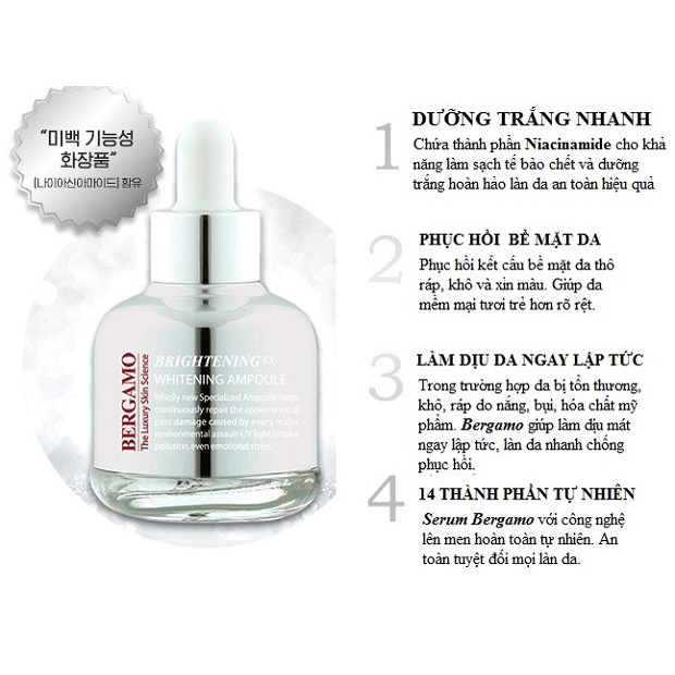 Combo 2 món BERGAMO WHITENING EX (TRẮNG)