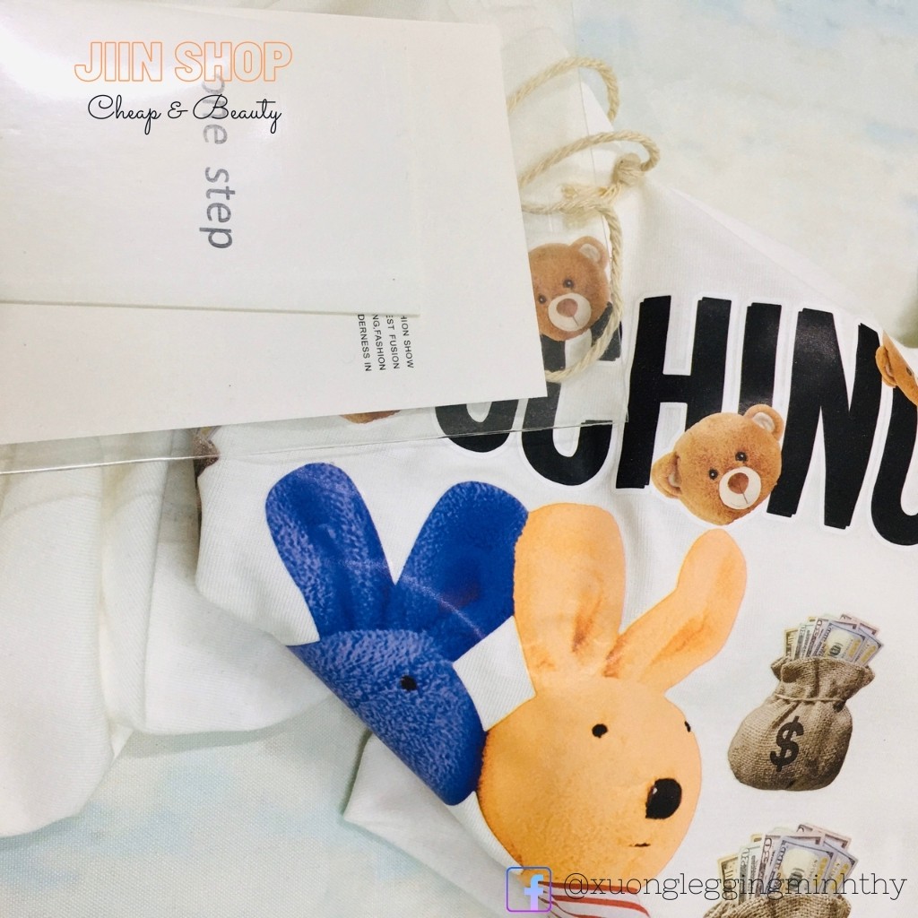 [Mã FAMAYWA giảm 10K đơn 50K] Áo thun nữ FREESIZE, in hình thỏ đáng yêu, chất thun mát, phong cách Hàn by Jiin shop