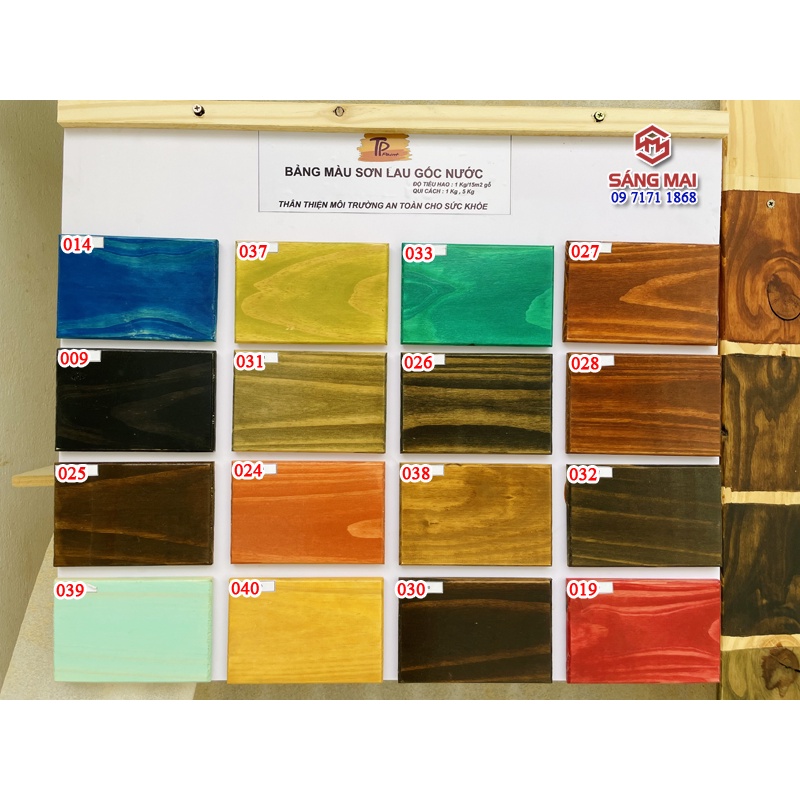 Sơn bóng gỗ - Hộp 1kg - Sơn lau gỗ gốc nước: dễ sử dụng, không độc hại, an toàn cho sức khoẻ