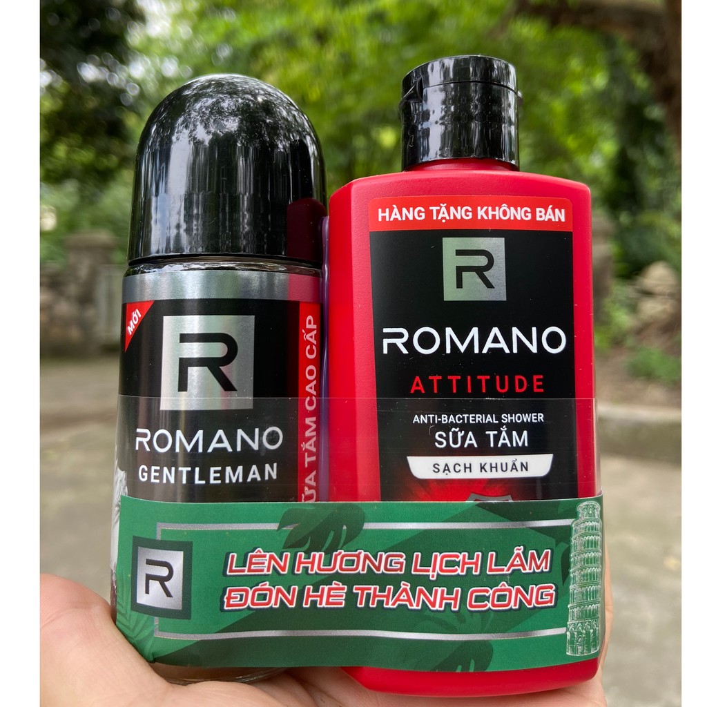 LĂN KHỬ MÙI ROMANO 50ML TẶNG SỮA TẮM SẠCH KHUẨN 60G