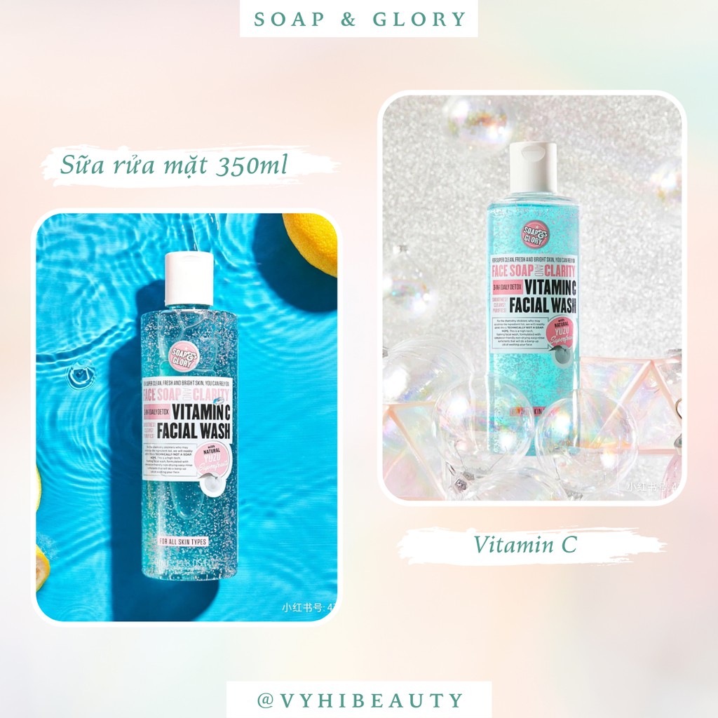 Sữa rửa mặt Soap and Glory Face Soap and Clarity 3 in 1 Daily Vitamin C Facial Wash
