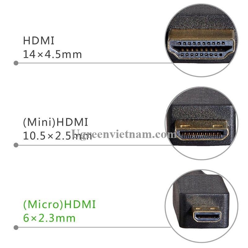 Cáp chuyển đổi MICRO HDMI sang HDMI Dài 1.5m 2m UGREEN 30102 30103- Hàng chính hãng