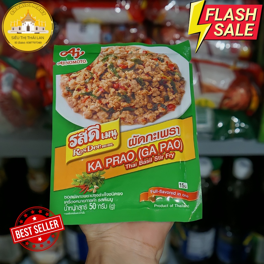 [GIÁ HUỶ DIỆT] Gia Vị Thịt Băm Nội Địa Thái Lan - Ka prao 50g