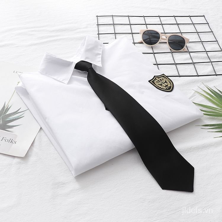Áo Sơ Mi Trắng Tay Dài Dáng Rộng Thắt Cà Vạt Thời Trang 2020 Cho Nữ