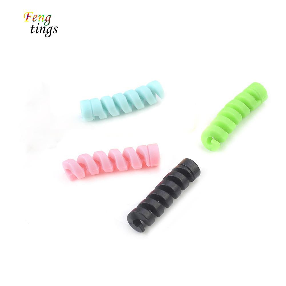 4 Thanh quấn bảo vệ dây cáp USB hình xoắn ốc tiện dụng