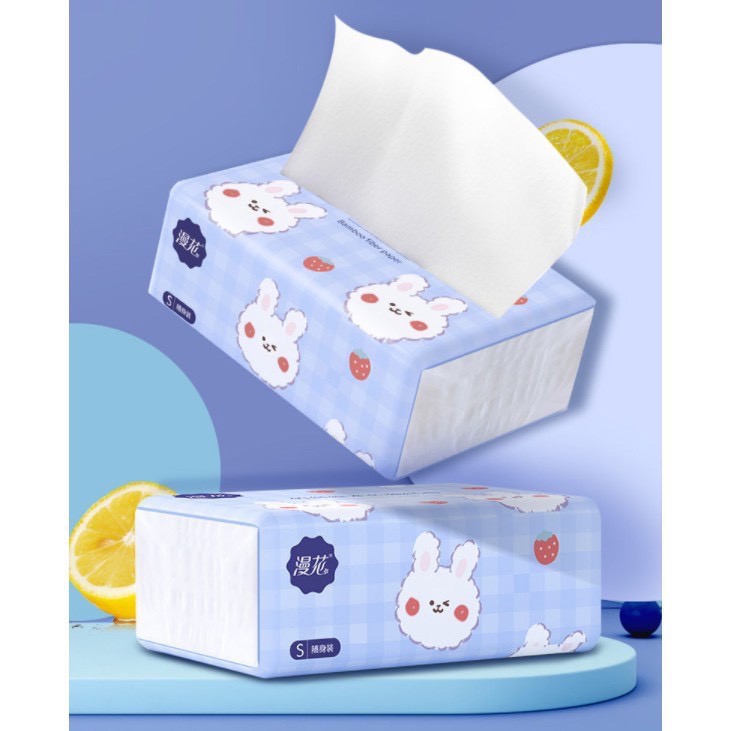 Combo 10 gói Khăn giấy Hình thỏ giấy ăn siêu dai siêu mịn không chất tẩy trắng an toàn cho trẻ nhỏ