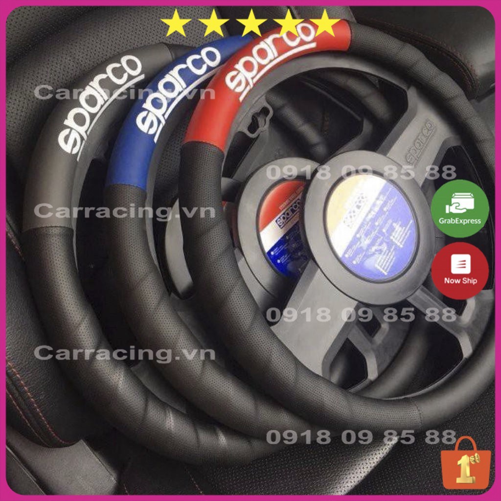 Bọc Vô Lăng Ô Tô CARRACING Chính Hãng Sparco - Kiểu Dáng Thể Thao - Cảm Giác Lái Rất Sướng