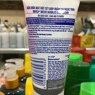 Sữa rửa mặt khoáng chất trắng da Nivea 50g
