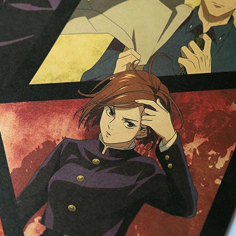 Tranh Treo Tường Trang Trí In Hình Nhân Vật Anime Phong Cách Retro