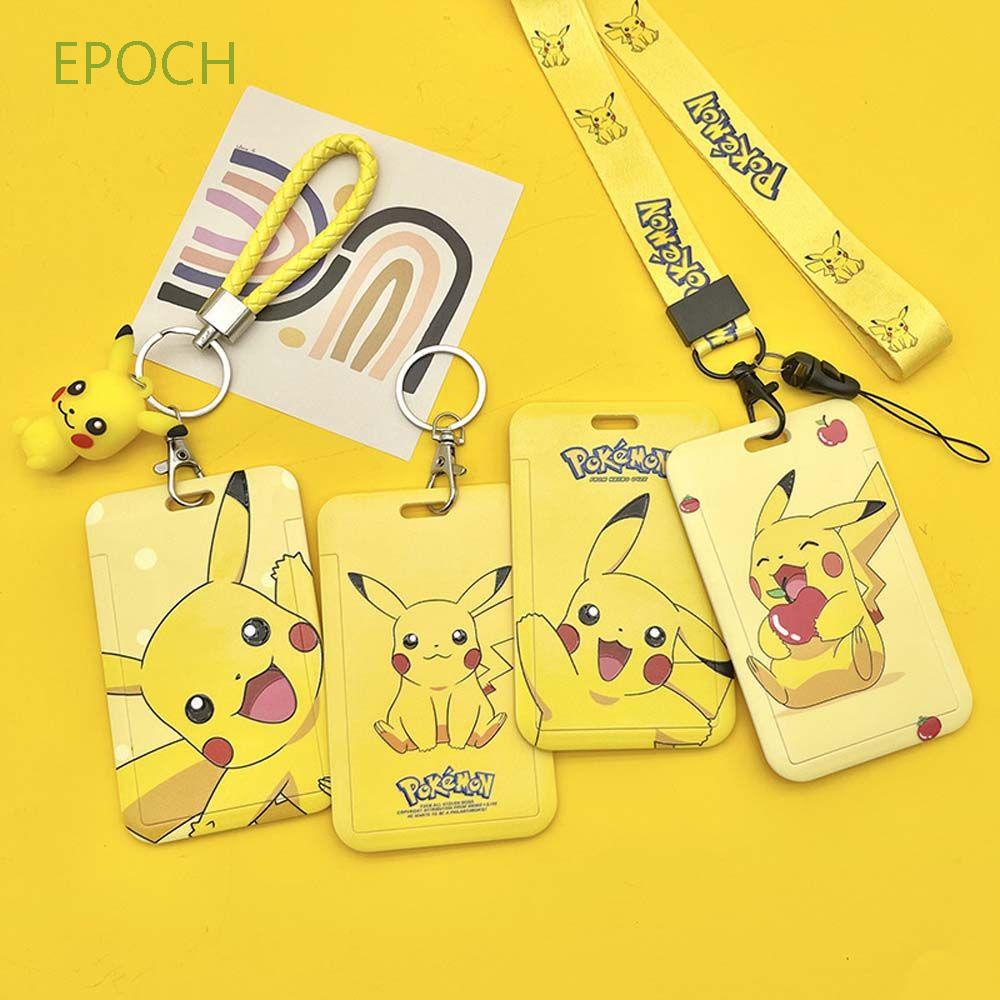 Dây đeo thẻ xe buýt/thẻ ngân hàng in hình Pikachu dễ thương chống thấm nước