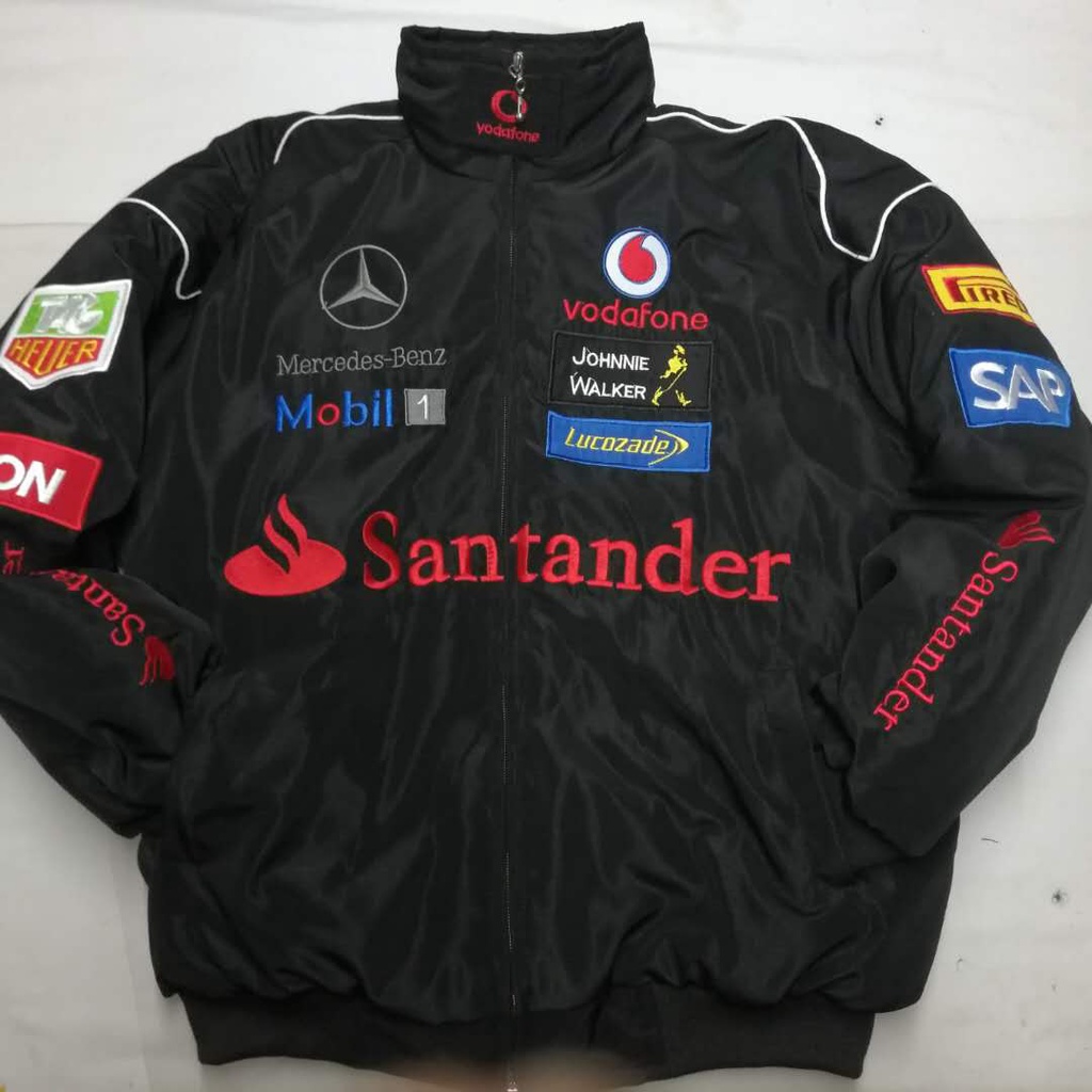 Áo Khoác Đen Tay Dài Thêu Hình Phong Cách Âu Mỹ Bằng Cotton F1