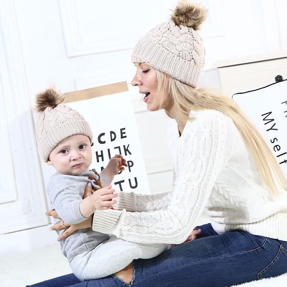 Mũ Beanie Đan Len Giữ Ấm Cho Bé