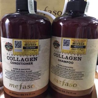 Cặp dầu gội xả colagen, tem vàng chính hãng