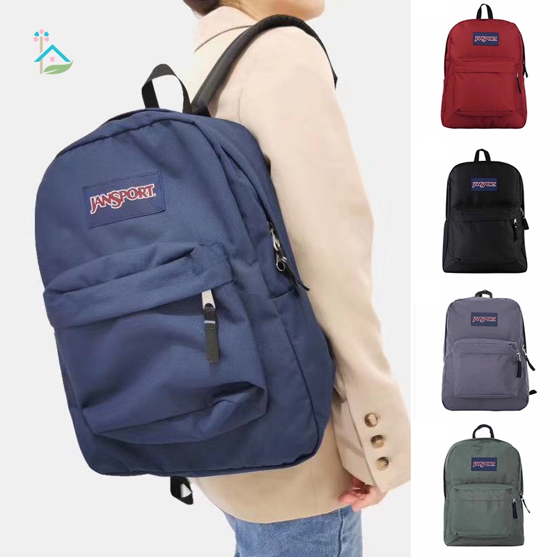 Jansport Ba Lô Đi Học Phối Khóa Kéo Phong Cách Cổ Điển Cho Nam Và Nữ