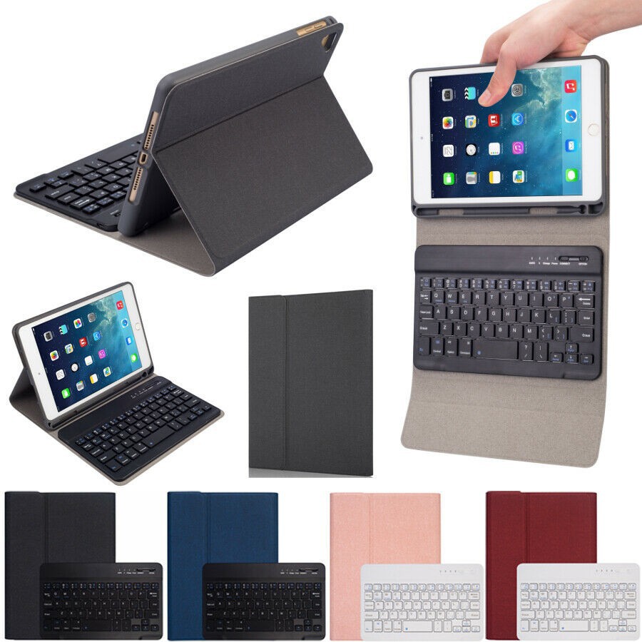 Bao Da iPad Kèm Bàn Phím Bluetooth Cho iPad Air/ Air2/ Pro 9.7 2018/2017/ Pro 11/10.2/ 10.5/ Mini Smart Keyboard