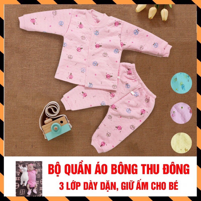 BỘ QUẦN ÁO VẢI TRẦN BÔNG DÀY ẤM