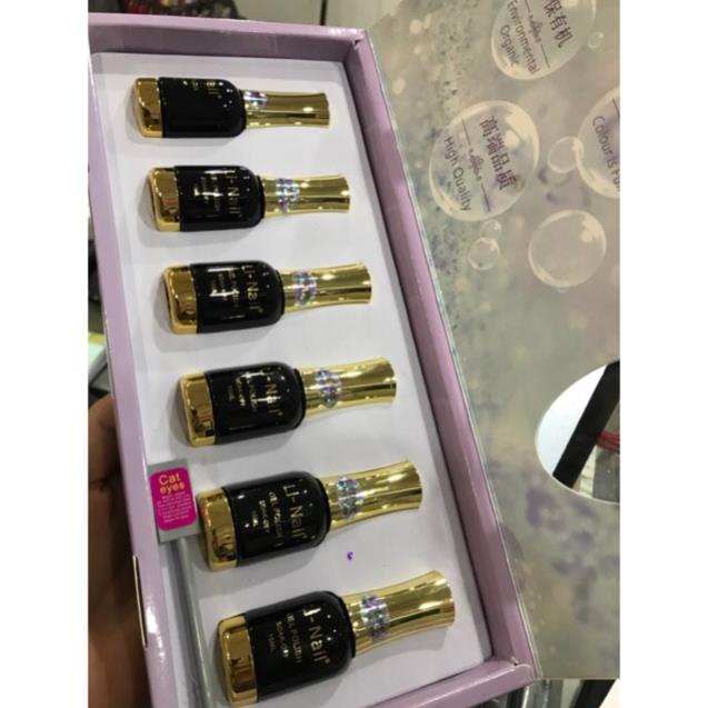 Sơn mắt mèo 9D Li-Nails ( set 6 màu )_[tặng bảng màu _tặng nam trâm]