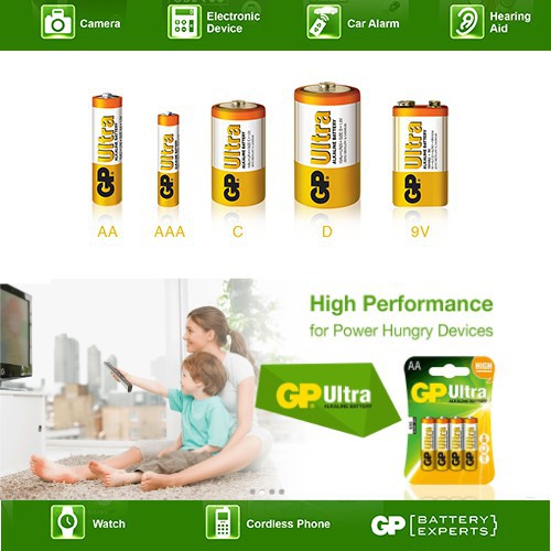 PIN GP Batteries Alkaline Pin AA, pin AAA, pin C, pin D, pin 12V và pin 9V F hàng chính hãng chất lượng cao