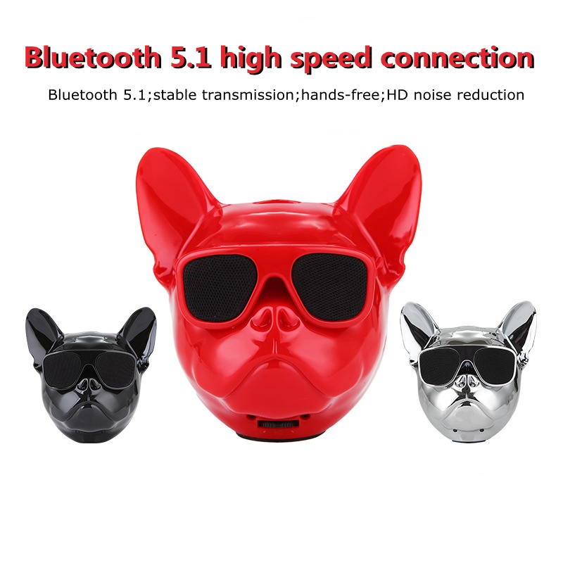 Loa Bluetooth Không Dây  Hình Đầu Chó Bull Pháp