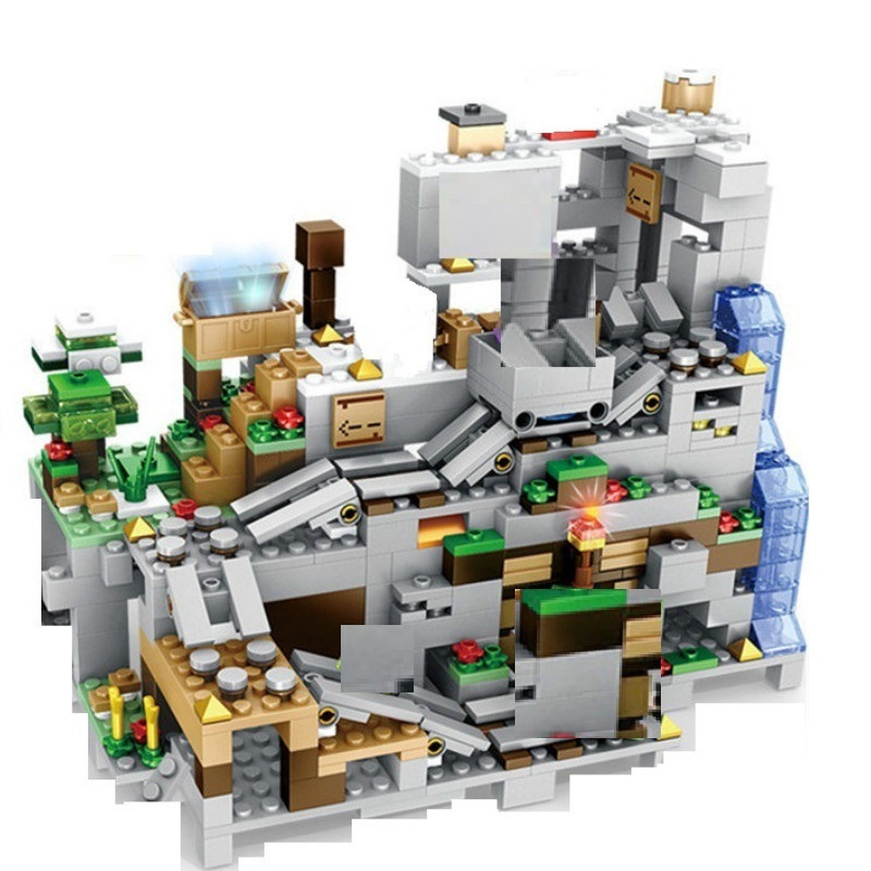 Bộ Đồ Chơi Lắp Ráp Lego 1000 Mảnh Ghép Hình Ngọn Núi Trong Game Minecraft 21137
