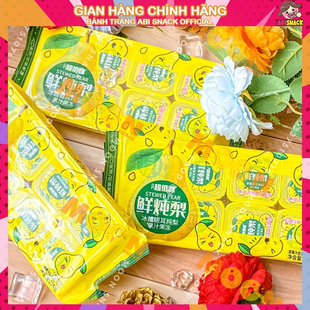 Món ngon ngày nóng Một vỉ thạch cốc vị lê vàng tươi mát Hongkong vỉ 225gam