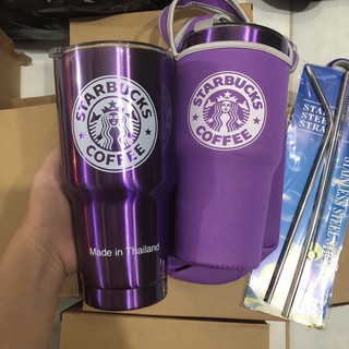 Ly giữ nhiệt starbucks 900ml ( hàng chuẩn, tặng kèm túi, ống hút)
