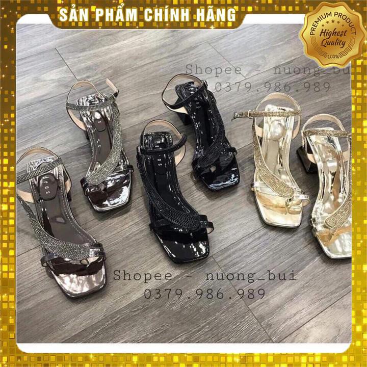 [ Bản Mới Nhất] Sandal cao gót quai đá 4 màu dáng hàn quốc cực đẹp ( ảnh thật ) mã 741