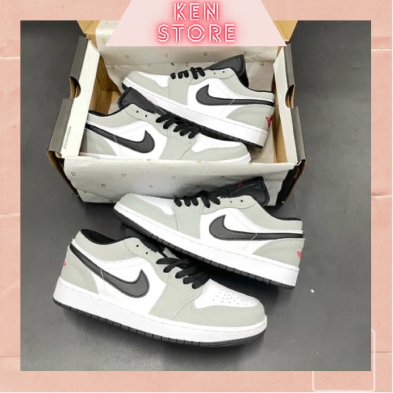 (ẢNH THẬT 1.1) Jordan low xám logo đỏ chuẩn 11 Trung