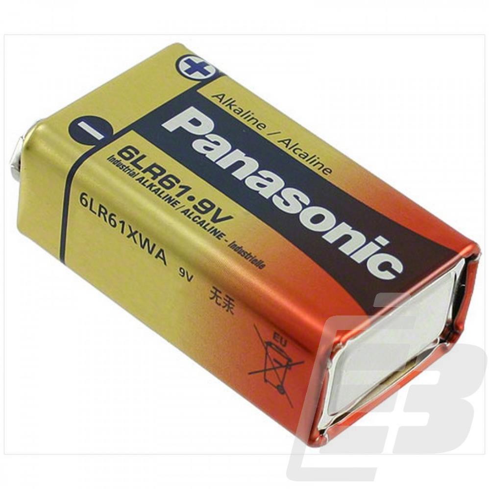Pin vuông  9V Panasonic Alkaline 6LR61T/1B chính hãng vỉ  1 viên