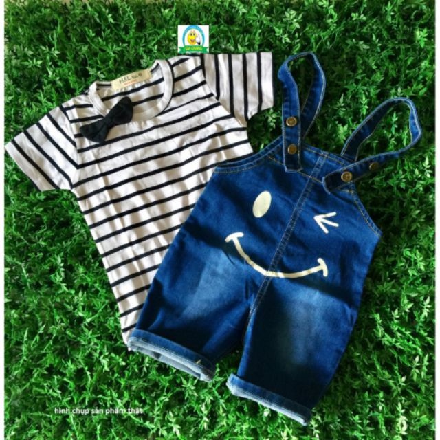 Set yếm jean cho bé trai/bé gái 18-20kg