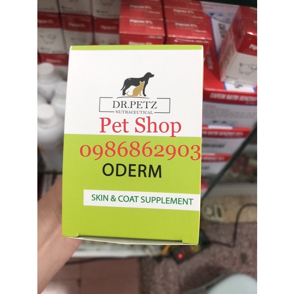 Viên kích mọc lông ở chó mèo Dr. Petz Oderm 1 viên