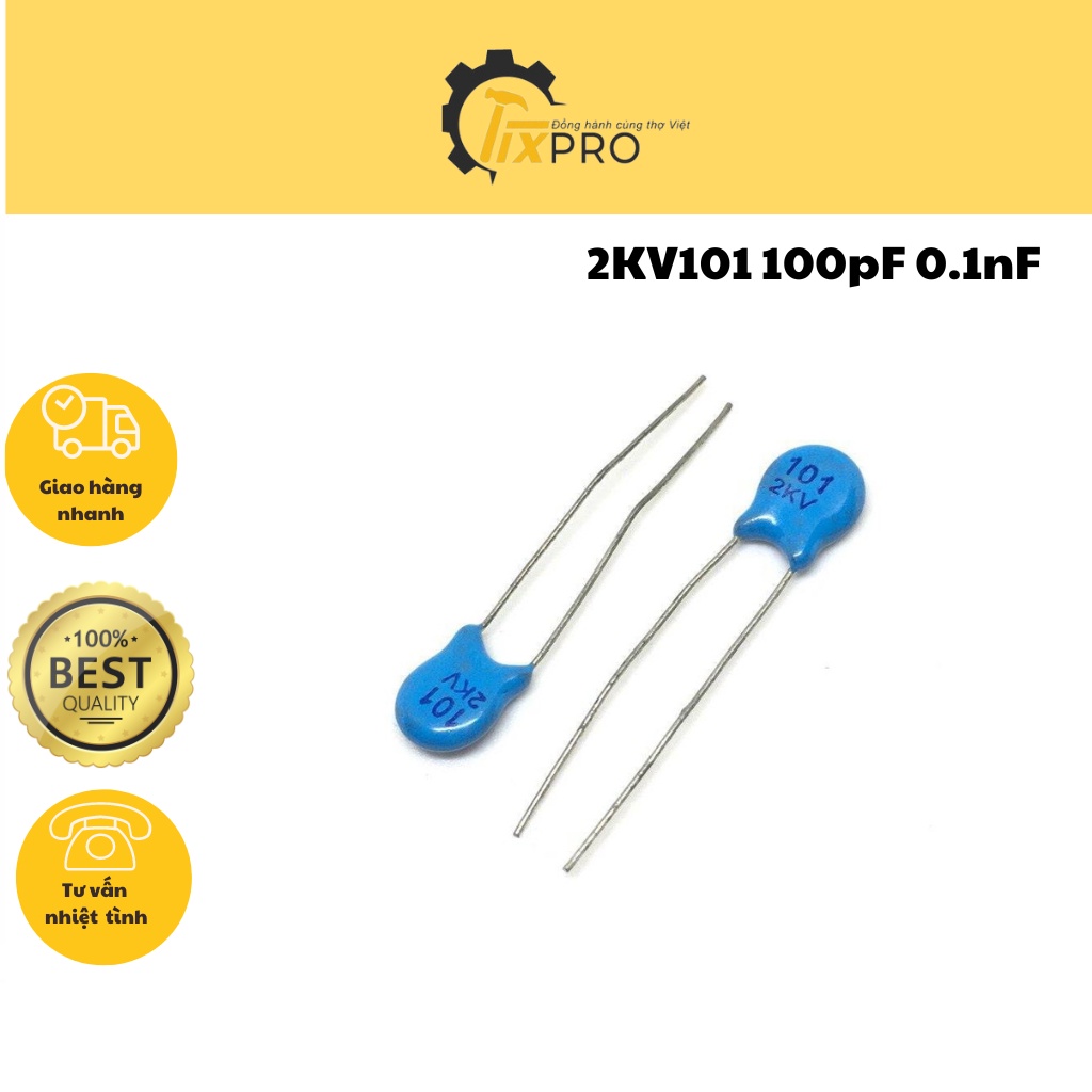 Tụ cao áp 2KV101 100pF 0.1nF 2000V (Túi 10c)