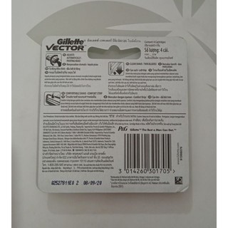 Lưỡi dao cạo râu GILLETTE  Vector vỉ 4 cái