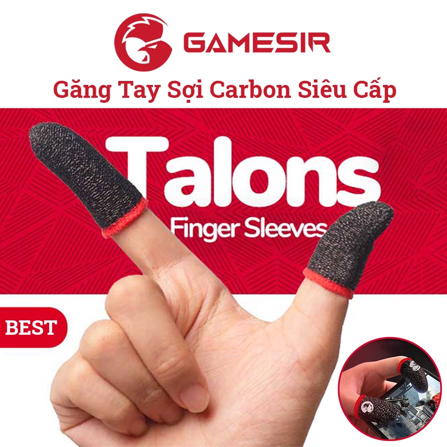 Găng tay chơi game mobile chống mồ hôi GameSir Talons Finger Sleeves - Hỗ trợ chơi game FPS, PUBG mobile cho điện thoại