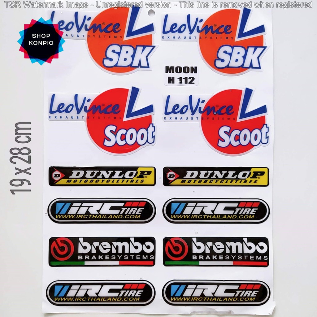 Bộ Tem Sticker LeoVince Dập Nổi Cao Cấp Dán Xe Máy, Ô Tô, Mũ Bảo Hiểm, Chống Thấm Nước, Chống Bay Màu