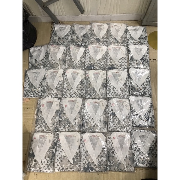 PIJAMA DÀI TAY CỔ VEST HOA CÚC XANH LỤA XƯỚC TÔ CHÂU
