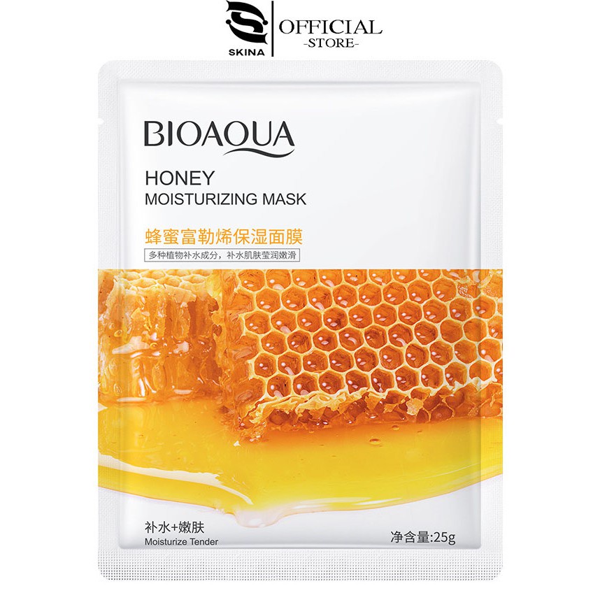 {Mask Bioaqua}Mặt nạ mật ong BIOAQUA giúp mềm mịn,hạn chế tình trạng da bị khô.