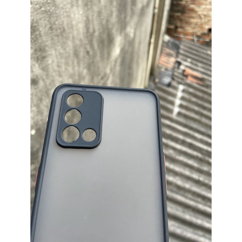 Ốp lưng nhám viền dẻo oppo A95 4G bảo vệ camera chống sốc.