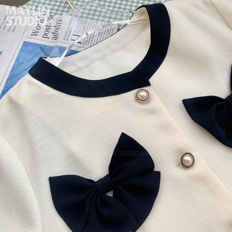 Áo be nơ ngực Maylin