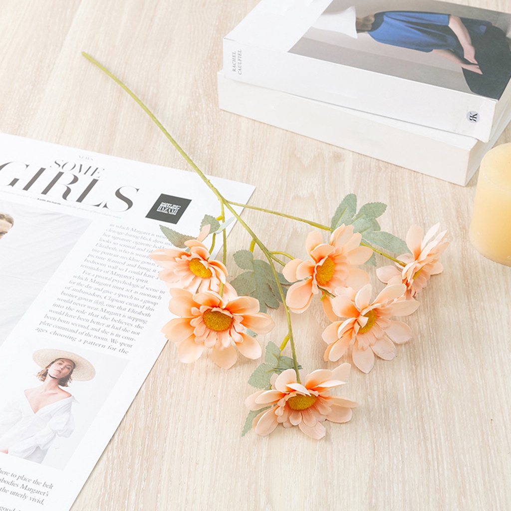 1 Bó 6 Hoa Cúc Giả Dùng Trang Trí Tiệc