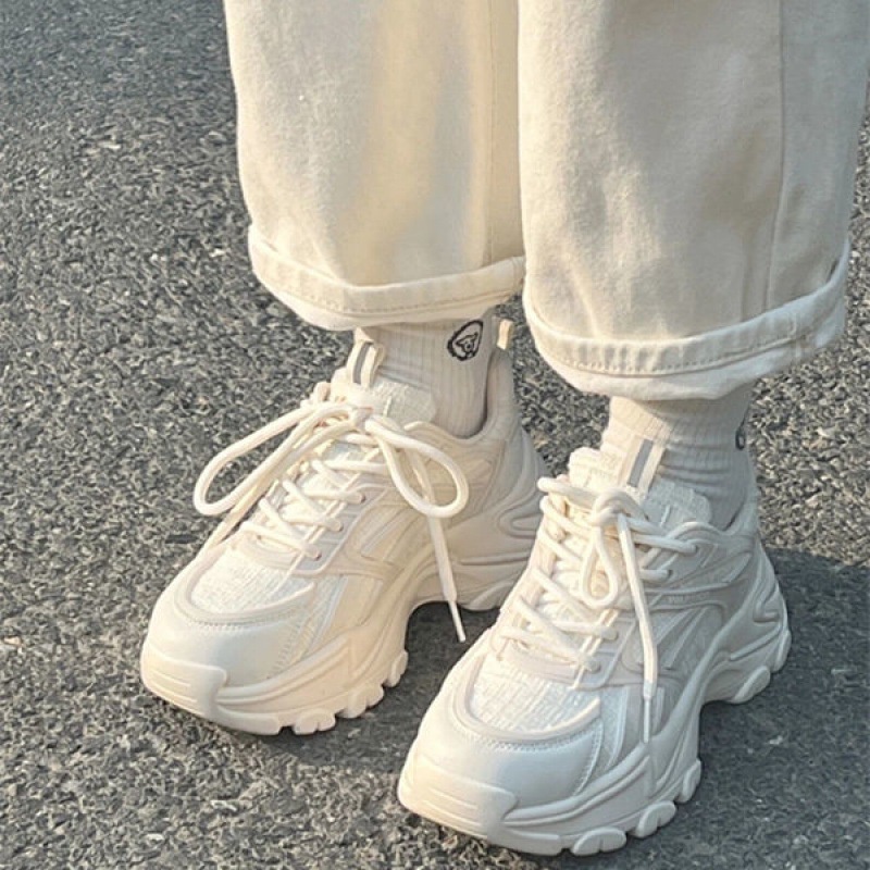 Giày Thể Thao Đế Dày Tăng Chiều Cao Thoáng Khí Dành Cho Nữ