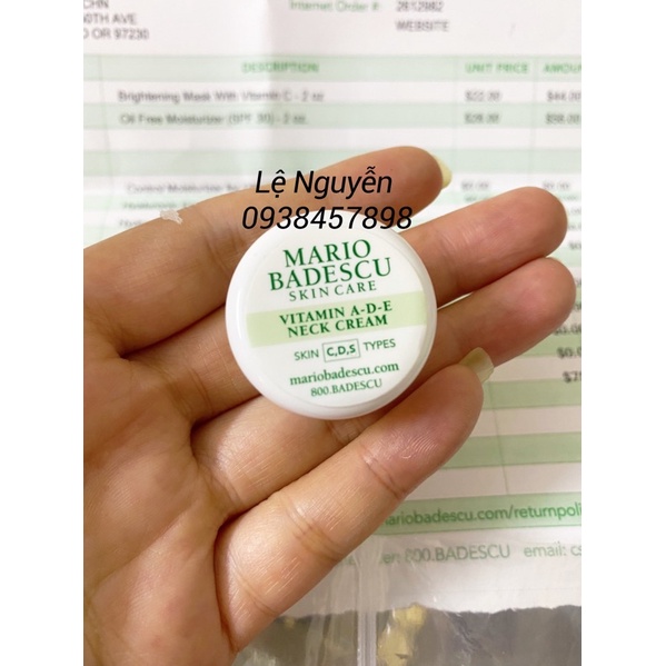 (Bill mỹ 🇺🇸) kem dưỡng da cổ VITAMIN A-D-E NECK CREAM