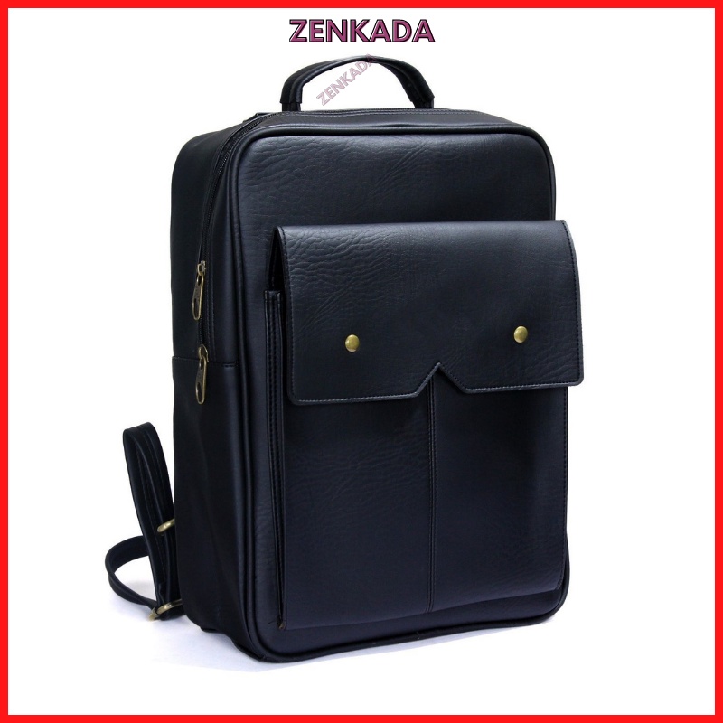 Balo da đựng laptop, ba lô công sở Zenka nhiều ngăn rộng rãi rất tiện dụng_ZBL01_1