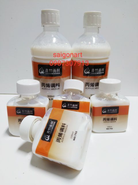 Dung Môi Làm Chậm Khô, Tăng Sáng, Bền Màu Pha Acrylic Chinjoo 500ml