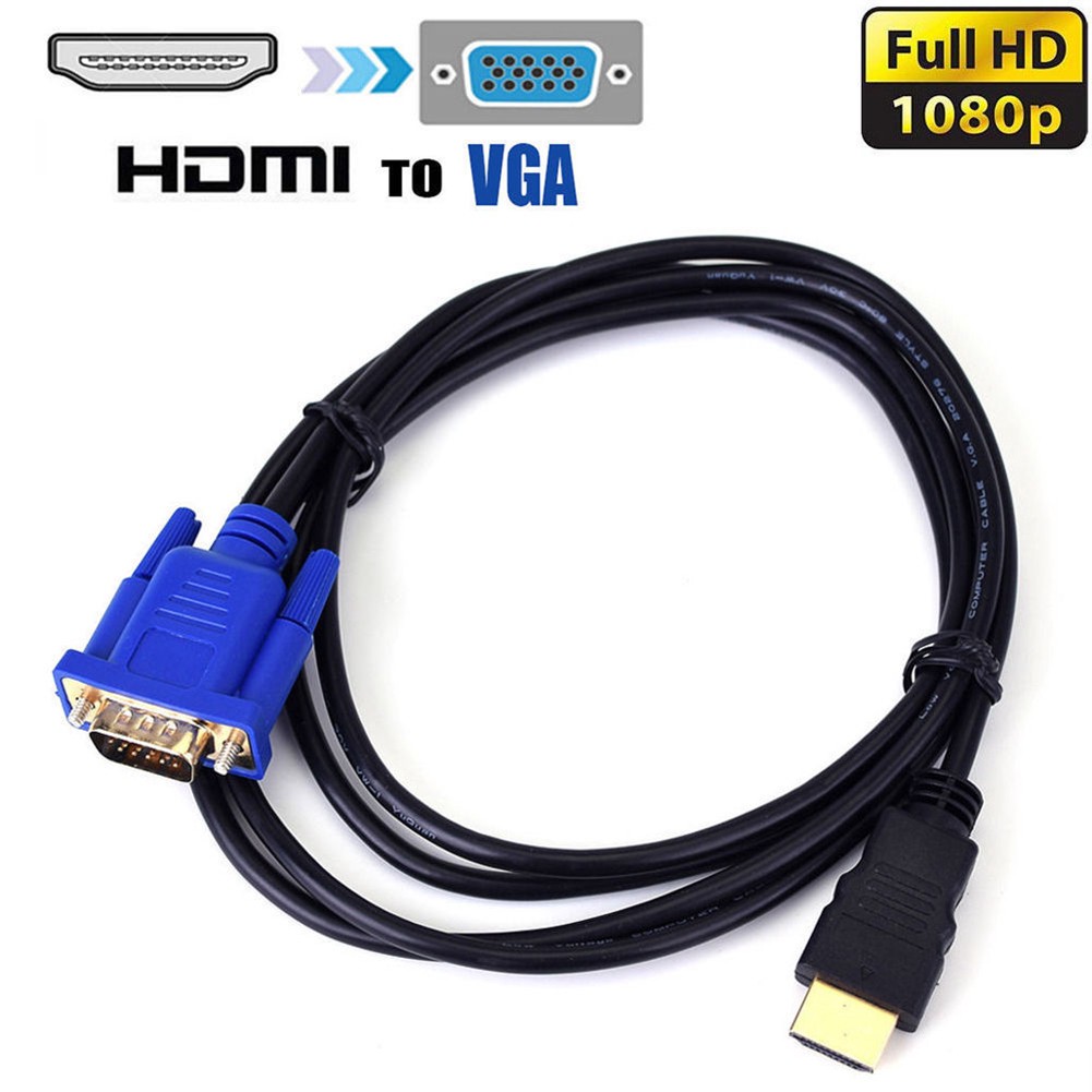 Cáp chuyển đổi DOONJIEY 1080P HDTV HDMI sang đầu cắm VGA 15 chân cho vTV V13 máy tính