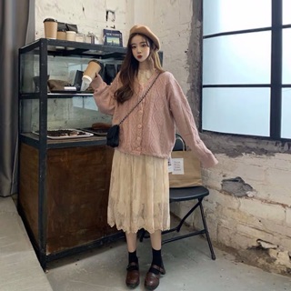 [CÓ SẴN] Set váy thu đông ulzzang Hàn quốc