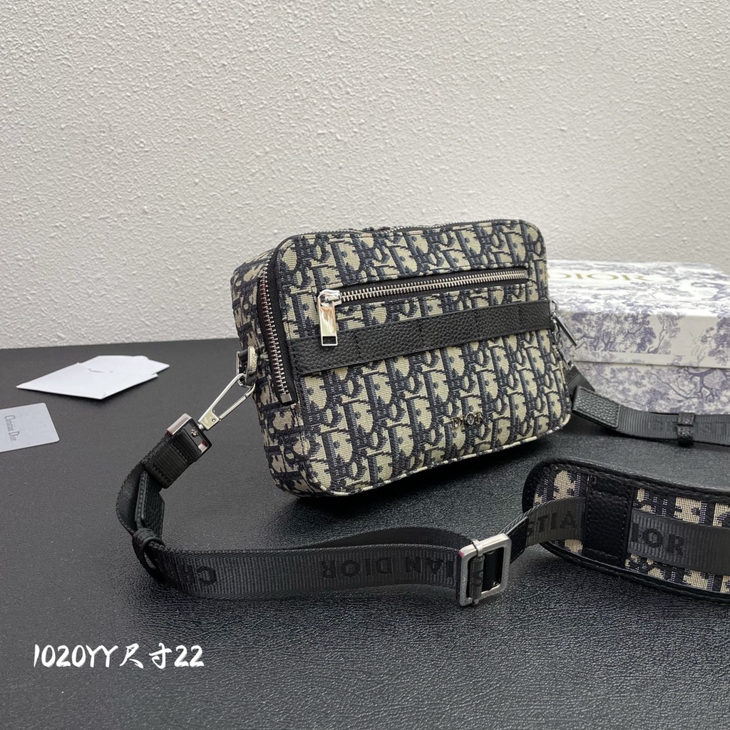 Túi đeo chéo nam da thật thời trang cao cấp Christian Dior CD phong cách trẻ trung, thời thượng